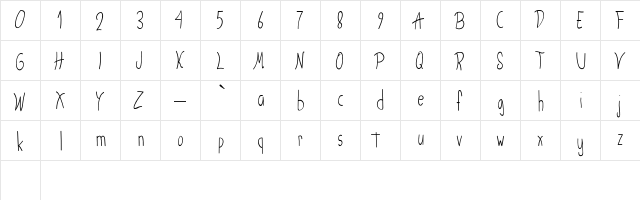 Atmosperunda Regular  glyph index
