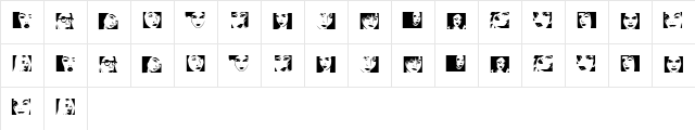 Portraits de Femmes Regular  glyph index