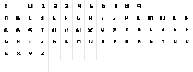 pixellife small cap  glyph index