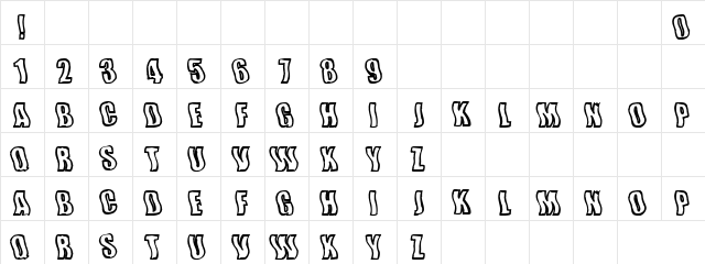 Cover Price Regular  glyph index