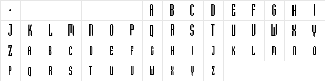 GF Hubert Caps Normal  glyph index