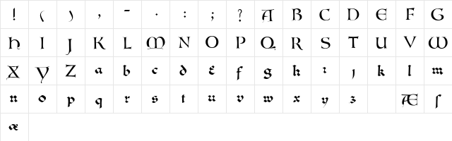 LombardicMix Regular  glyph index