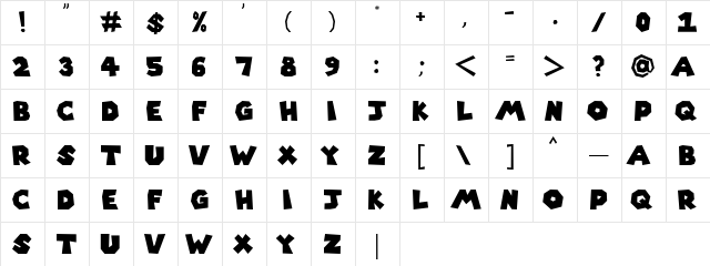 Super Mario 256 Regular  glyph index