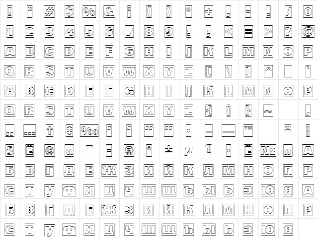 a_GroticTitulCmOtlHv Normal  glyph index