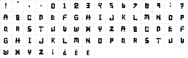 Green_Day_21_Glyphs Regular  glyph index