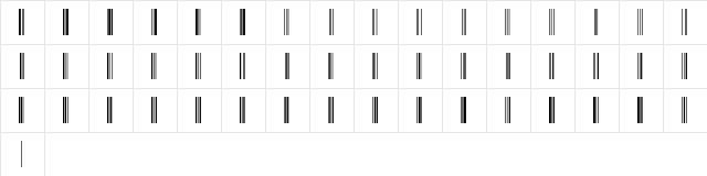 Code-93 Normal  glyph index