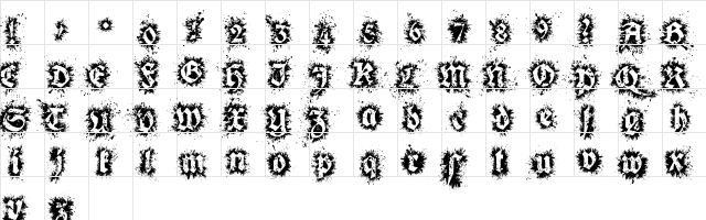 Gothix Fate Regular  glyph index