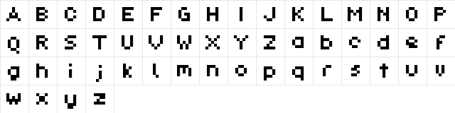 Pixl_Demo Regular  glyph index