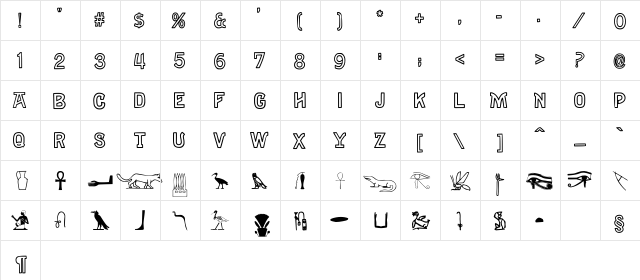 Glifik Normal  glyph index