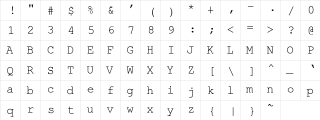 Cobb Regular  glyph index