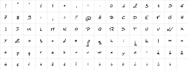 Boluge Regular  glyph index