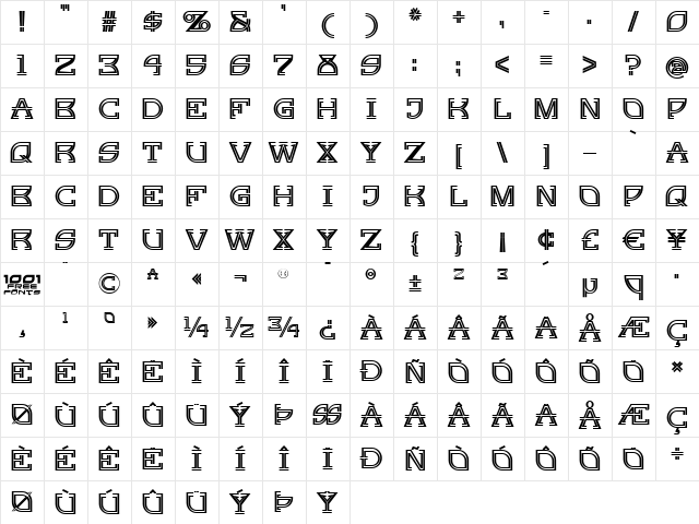 Ginger Peachy NF Regular  glyph index