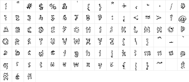Teenick Regular  glyph index
