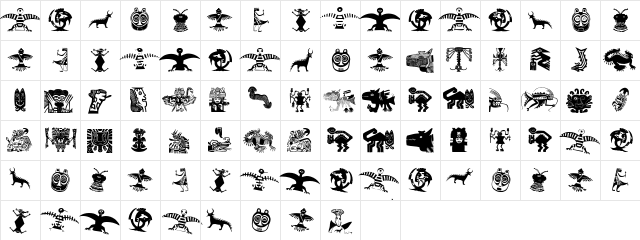 Idols Regular  glyph index