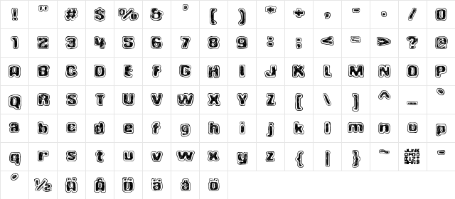 Union soap Regular  glyph index