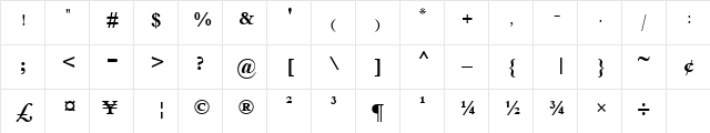 Pashto Kror Asiatype Regular  glyph index