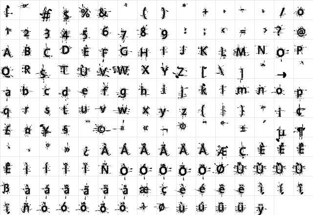 JesusLovesYourSister Regular  glyph index