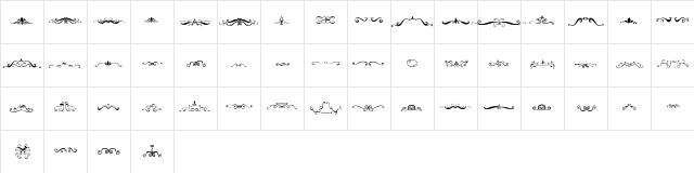 Blue Goblet Vignettes Regular  glyph index