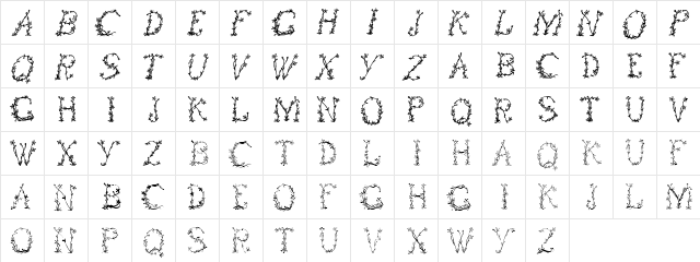 FloralOne Regular  glyph index