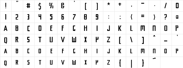 Chanakya Regular  glyph index