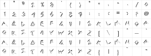 Haley Regular  glyph index