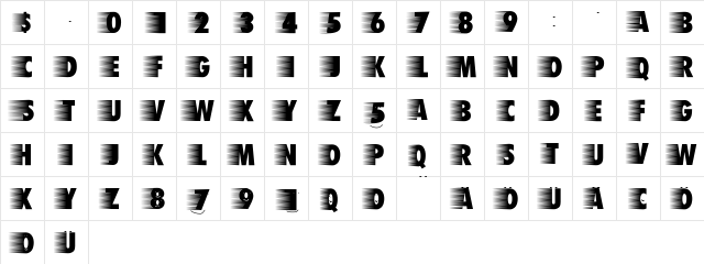 BreezeStarboards Regular  glyph index