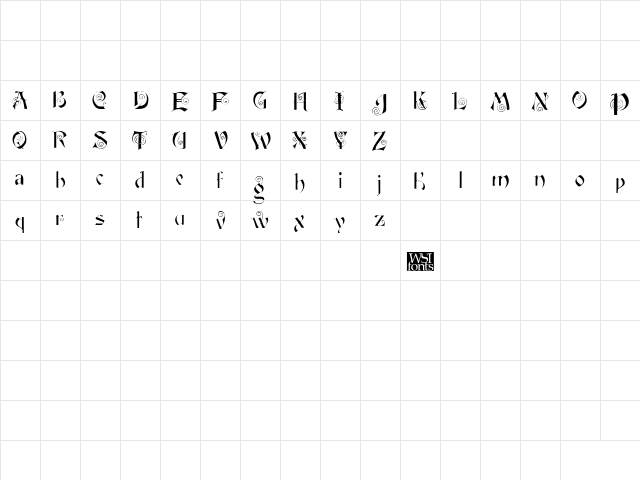 FairyScrollDisplay Regular  glyph index