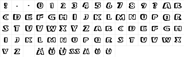 Mono Normal  glyph index