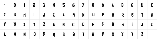 Kill Em All Regular  glyph index