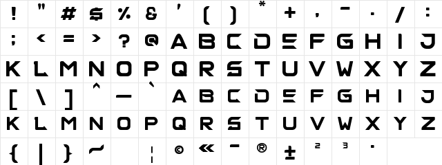 alise Regular  glyph index