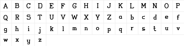 Thomas Elegant Thomas Elegant  glyph index