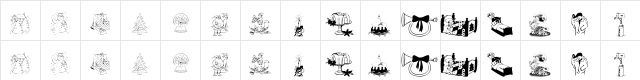 KR Christmas 2002 Dings 1 Regular  glyph index