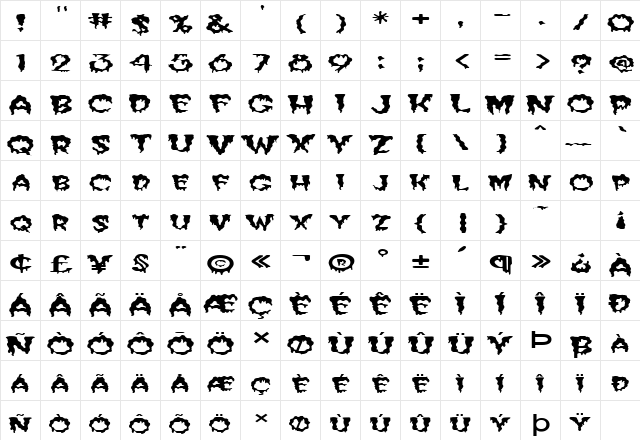 FZ UNIQUE 10 WAVEY EX Normal  glyph index