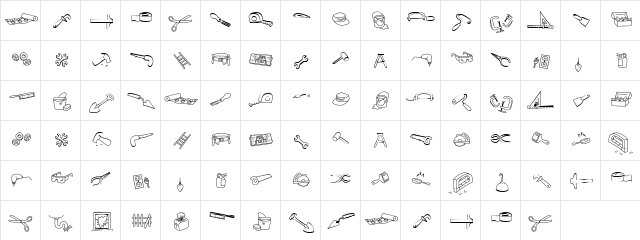 LD Symbol Tools Regular  glyph index