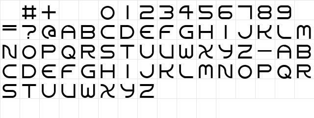 1st Choice Regular  glyph index