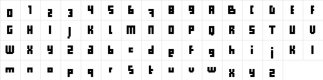 Computer Aid Condensed  glyph index