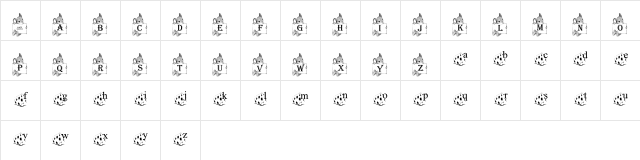 Lil Mices _KG Regular  glyph index