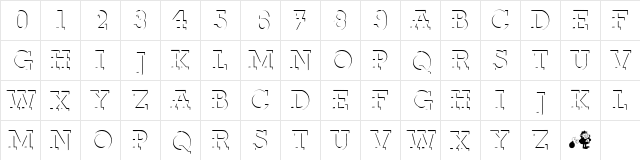 ReliefDeco Medium  glyph index