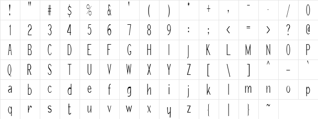 Girth Control Regular  glyph index