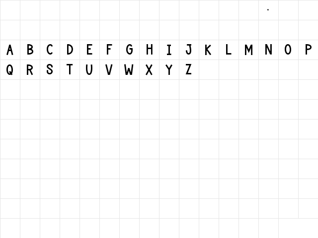 Bla Regular  glyph index
