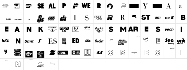 LogosCompany P17  glyph index
