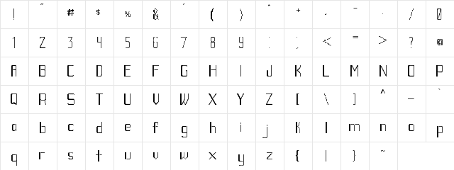 Lissome Regular  glyph index
