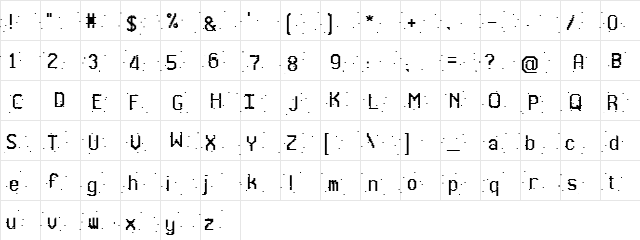 Glitch1 Normal  glyph index