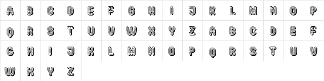 Mangalica Hollow Filled Regular  glyph index