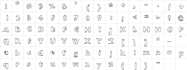 ChunkoBlockoOutlineHeavy Regular  glyph index