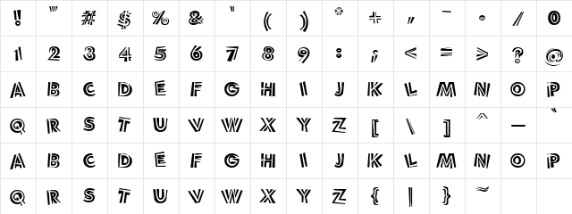 CK Safari Regular  glyph index