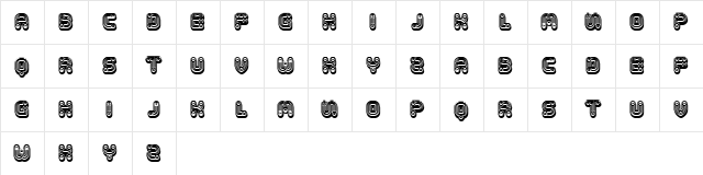 Tuyaux Filled Regular  glyph index