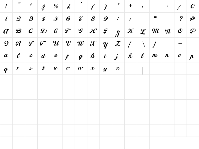 AL Softhearted Regular  glyph index