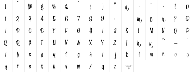 LHF Speedstyle I Bold Regular  glyph index