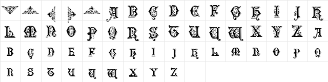 EmporiumCapitals Roman  glyph index